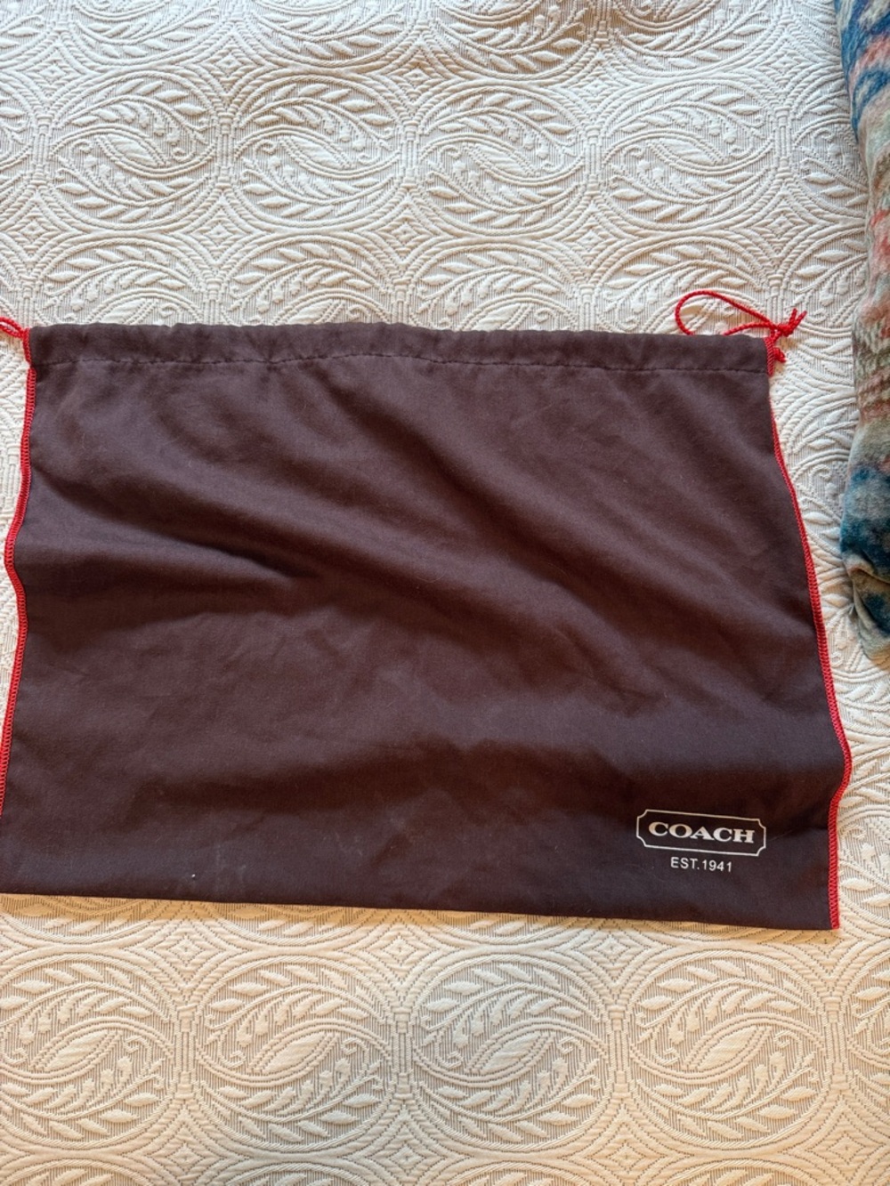 Coach Black Leather Drawstring Backpack with Flap - Picture 5 of 5